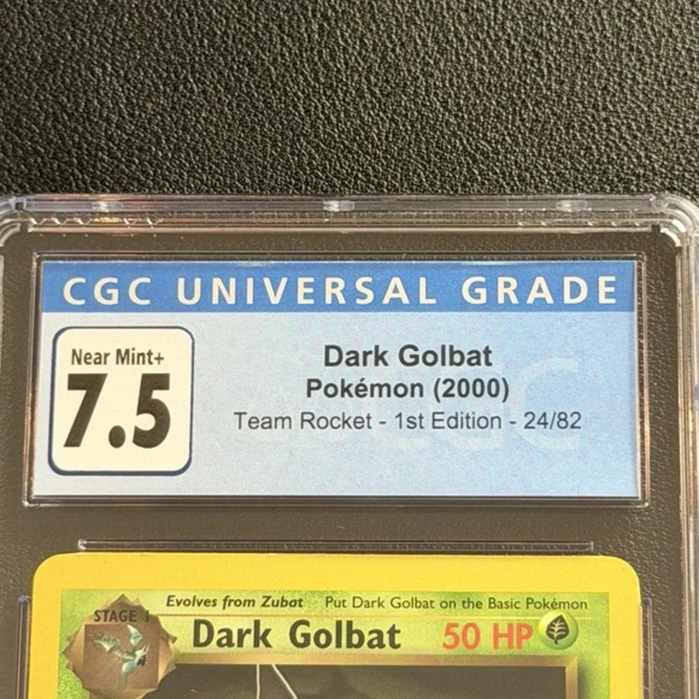 Pokemon Dark Golbat Non-Holo 1st Edition 24/82 CGC 7.5 TCG 2000 Team Rocket WotC